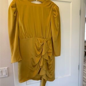 NBD Mustard Long Sleeve Dress
